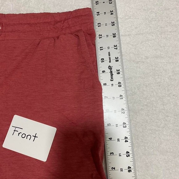 Red/ burgundy women XL soft loungewear shorts with drawstring. SKU268#loungewear - Picture 4 of 6